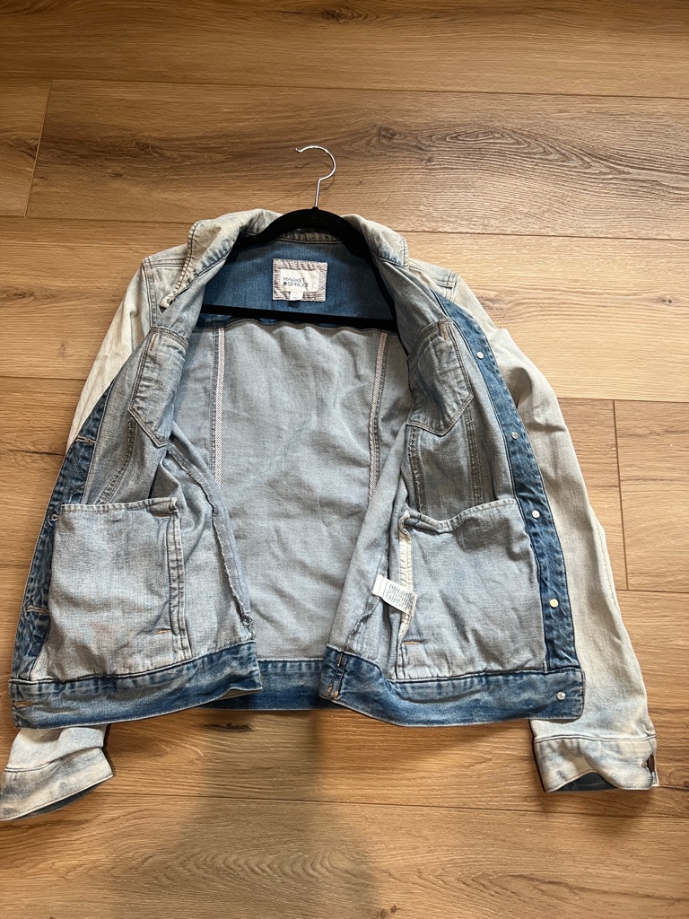 Market & Spruce Faded Light Blue Denim Jacket Size Large Worn Once Euc — image 6 of 8
